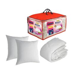 DODO Ensemble couette + 2 oreillers Pack Maison 220 x 240 cm + 2 oreillers 60 x 60