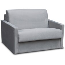 CITY Fauteuil convertible Aosta microfibre gris clair couchage 75x195 cm