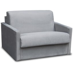 CITY Fauteuil convertible Aosta microfibre gris clair couchage 75x195 cm