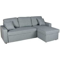 UB DESIGN Canapé lit ODEON angle reversible et meridienne coffre gris