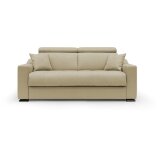 ALTEREGO DIVANI Canapé lit Noah canapé 3 places convertible taupe 160 cm