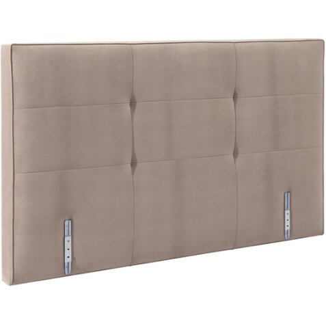 TEMPUR Tête de lit Quadro velours gris perle D65