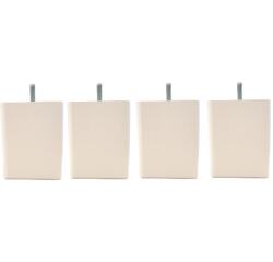 MRG Jeu de pieds Carré Carre H 10 cm L 8 cm gris souris filetage 8 mm