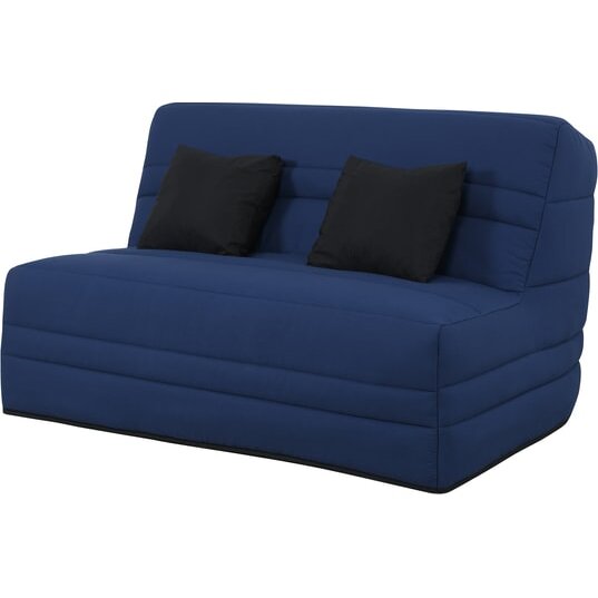 UB DESIGN Canapé lit Romy Slyde 140 mousse 35 kg couette indigo