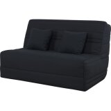 UB DESIGN Canapé lit Romy Slyde 140 mousse 35 kg couette noir