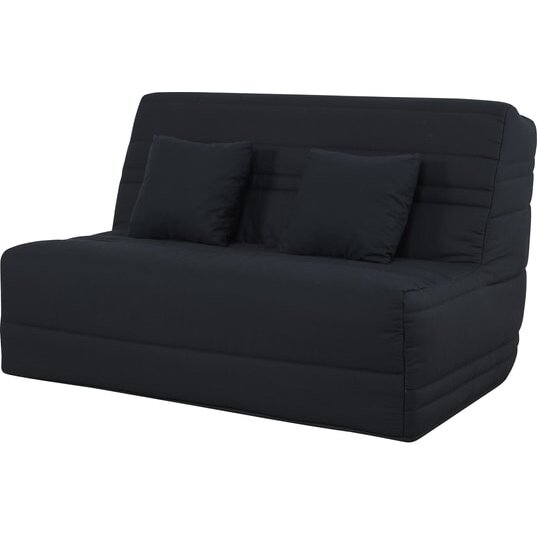 UB DESIGN Canapé lit Romy Slyde 140 mousse 35 kg couette noir