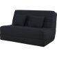 UB DESIGN Canapé lit Romy Slyde 140 mousse 35 kg couette noir