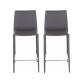 PRO LIVING Tabouret de bar Lot de 2 Tabourets plan de travail Gris foncé