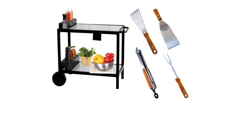 LITTLE BALANCE Accessoire barbecue Chariot Multi Pro 8608 + Accessoires