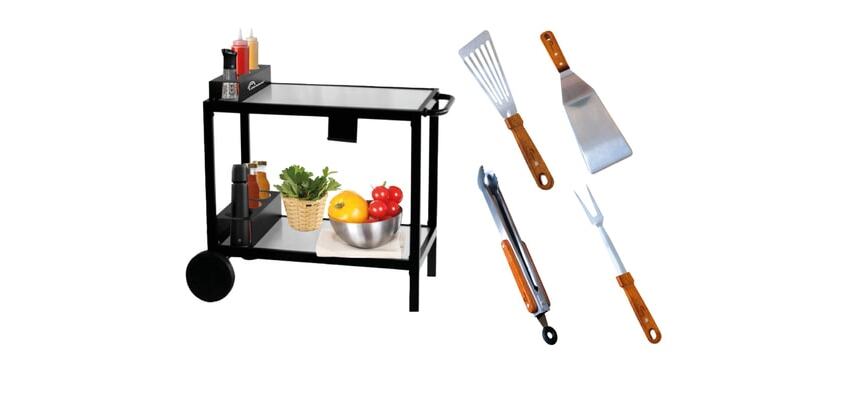 LITTLE BALANCE Accessoire barbecue Chariot Multi Pro 8608 + Accessoires