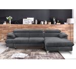 CONCEPT1 Canapé lit David 3 places angle convertible gris 140 cm