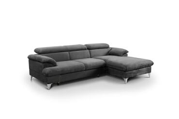 UB DESIGN Canapé lit David canapé 3 place angle convertible gris 140 cm