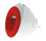 WATT&CO Chargeur secteur USB intégré - rouge - Câble 3 en 1 fourni