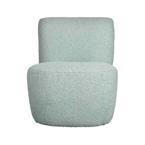 OPJET PARIS Fauteuil tissu Fauteuil Eve bouclette bleu clair