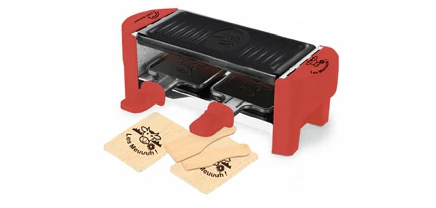 LITTLE BALANCE Raclette Multifonction Raclette 2 personnes rouge