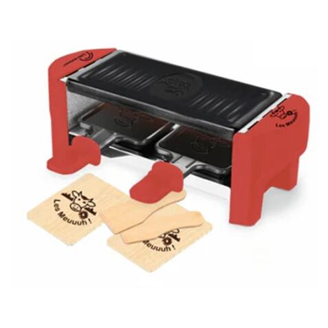 LITTLE BALANCE Raclette Multifonction Raclette 2 personnes rouge