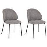 BIZZOTTO Chaise Lot de 2 chaises Wendy Gris foncé