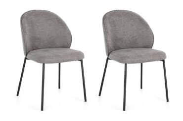 BIZZOTTO Chaise Lot de 2 chaises Wendy Gris foncé