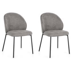 BIZZOTTO Chaise Lot de 2 chaises Wendy Gris foncé