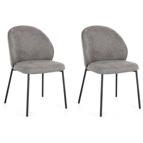 BIZZOTTO Chaise Lot de 2 chaises Wendy Gris foncé