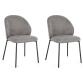 BIZZOTTO Chaise Lot de 2 chaises Wendy Gris foncé