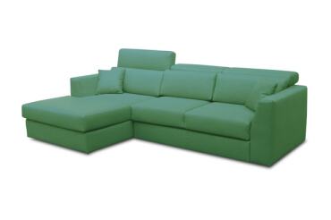 CITY Canapé lit tissu Angle gauche vert