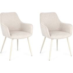BIZZOTTO Chaise Lot de 2 chaises AC-ACC CORA Beige/Beige