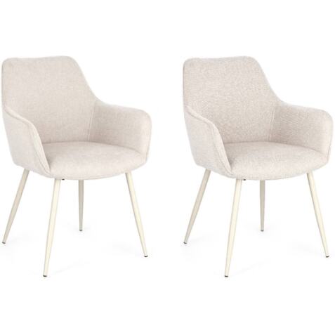 BIZZOTTO Chaise Lot de 2 chaises AC-ACC CORA Beige/Beige