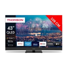 THOMSON TV QLED 4K 109 cm 43QG6C14 QLED Google TV avec barre de son