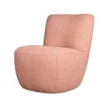 OPJET PARIS Fauteuil tissu Fauteuil Eve bouclette rose poudré