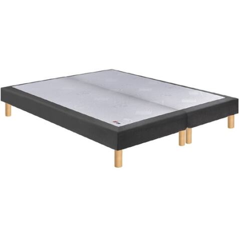 EPEDA Sommier 2 x 90 x 200 Bristol tissé gris fumé 1820 (180x200)