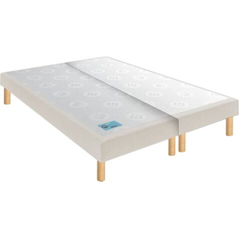 MERINOS Sommier 2 x 80 x 190 Du Matin tissé sable blanc 1619 (160x190)