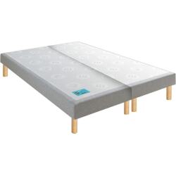 MERINOS Sommier 2 x 80 x 190 Du Matin chine gris clair 1619 (160x190)