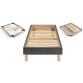 MERINOS Sommier  90 x 200 Self Kit chine gris anthracite 0920