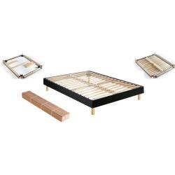 MERINOS Sommier 140 x 190 Self Kit velours nuit 1419