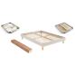 MERINOS Sommier 140 x 200 Self Kit tisse sable blanc 1420