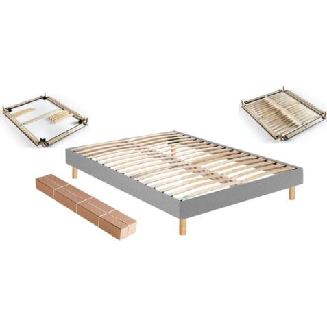 MERINOS Sommier 140 x 200 Self Kit chine gris clair 1420