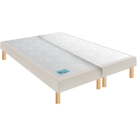 MERINOS Sommier 2 x 90 x 200 Petit Dormeur tissé sable blanc 1820 (180x200)
