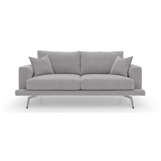 ALTEREGO DIVANI Canapé tissu Logan 3 places 218 cm  Gris clair