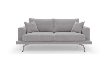 ALTEREGO DIVANI Canapé tissu Logan 3 places 218 cm  Gris clair