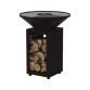 OYAT Brasero de cuisson B.B.O 58 Noir, Acier thermolaqué, diamètre 58 cm