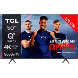 TCL TV LED 4K 126 cm 50T7B - QLED Pro - Google TV