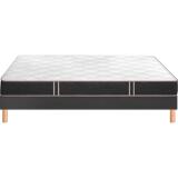 BULTEX Ensemble Matelas Sommier 160 x 200 Vitality 2.1 160x200 + sommier gris fumé +pieds