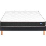 BULTEX Ensemble Matelas Sommier 160 x 200 Vitality 2.1 160x200 + sommier gris foncé +pieds