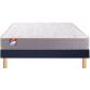 MERINOS Ensemble Matelas Sommier 140 x 190 Au lit 140x190 + sommier bleu + pieds