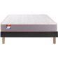 MERINOS Ensemble Matelas Sommier 140 x 190 Au lit 140x190 + sommier velours nuit + pieds