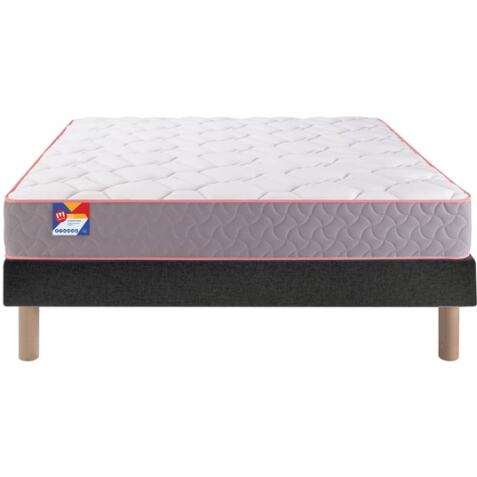 MERINOS Matelas 160 x 200 Au lit 160x200 + sommier velours nuit + pieds
