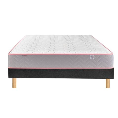 MERINOS Ensemble Matelas Sommier 160 x 200 Endormi 160x200 + sommier velours nuit + pieds