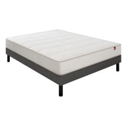 EPEDA Ensemble Matelas Sommier 140 x 190 Pavillon 140x190 + sommier gris fumé + pieds