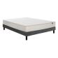 EPEDA Ensemble Matelas Sommier 140 x 190 Pavillon 140x190 + sommier gris + pieds